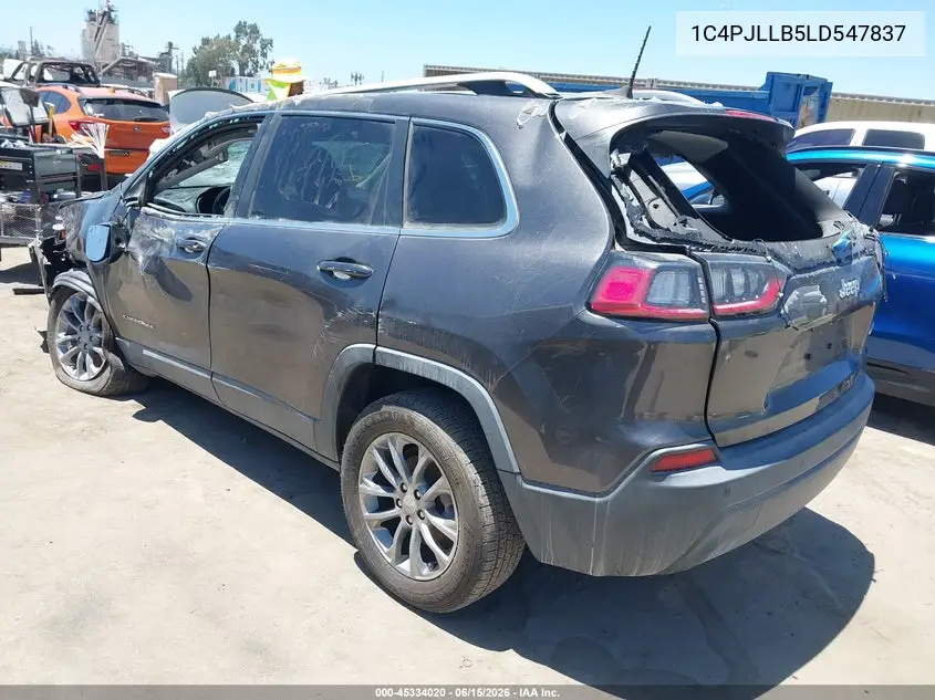 1C4PJLLB5LD547837 2020 Jeep Cherokee Latitude Plus Fwd