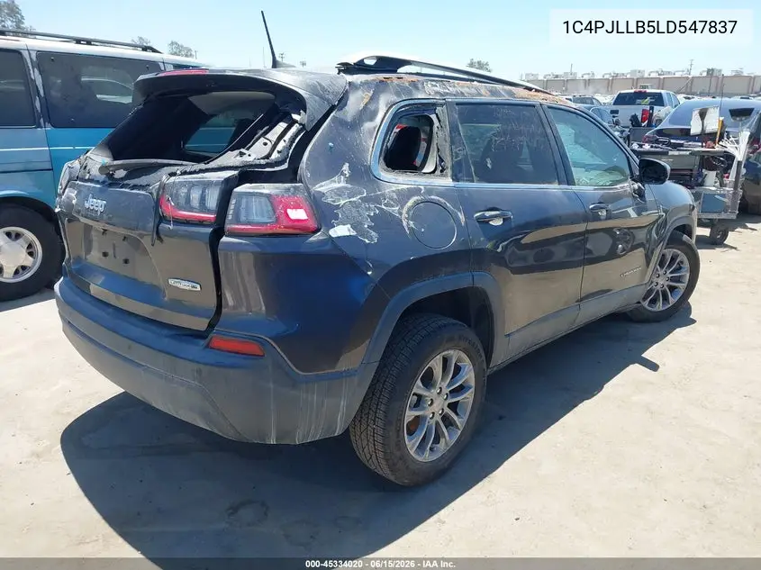 1C4PJLLB5LD547837 2020 Jeep Cherokee Latitude Plus Fwd
