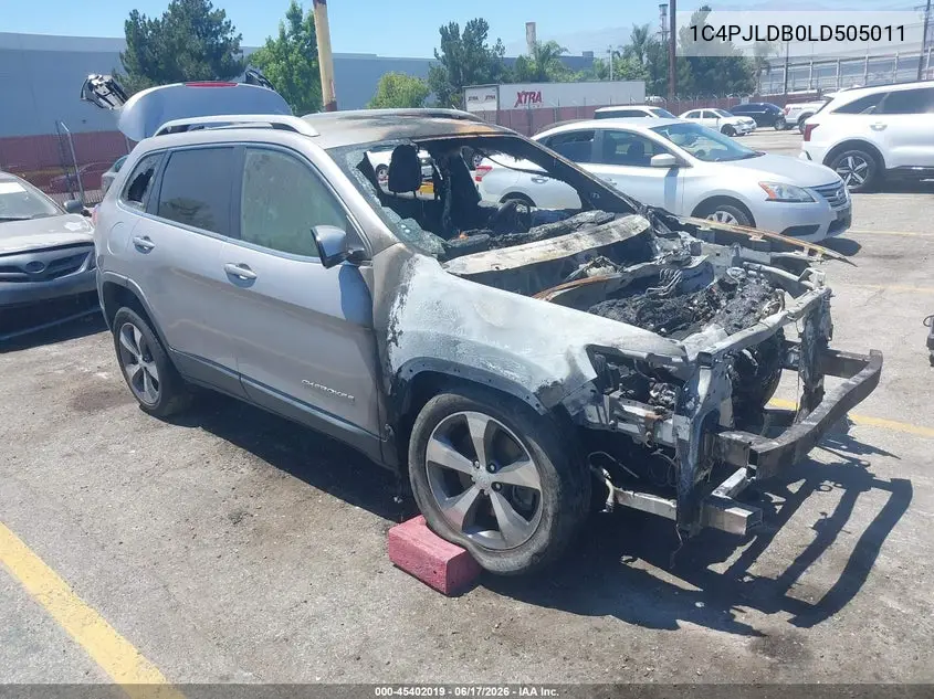 2020 Jeep Cherokee Limited Fwd VIN: 1C4PJLDB0LD505011 Lot: 45402019