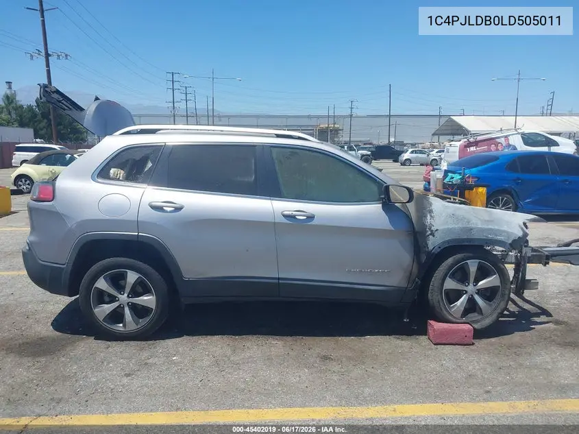 2020 Jeep Cherokee Limited Fwd VIN: 1C4PJLDB0LD505011 Lot: 45402019