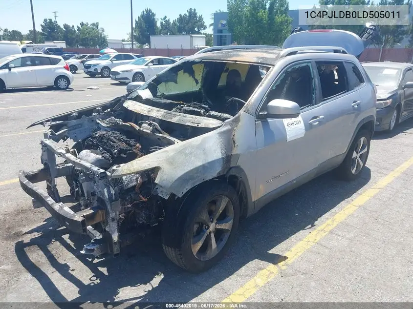 2020 Jeep Cherokee Limited Fwd VIN: 1C4PJLDB0LD505011 Lot: 45402019