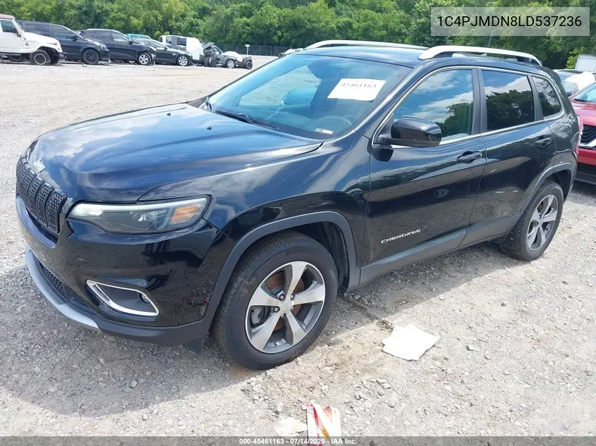 2020 Jeep Cherokee Limited 4X4 VIN: 1C4PJMDN8LD537236 Lot: 45461163