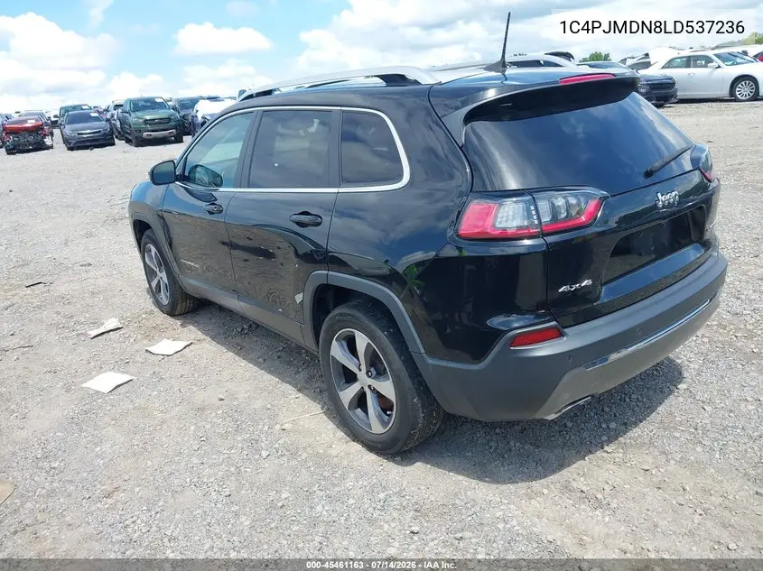 2020 Jeep Cherokee Limited 4X4 VIN: 1C4PJMDN8LD537236 Lot: 45461163