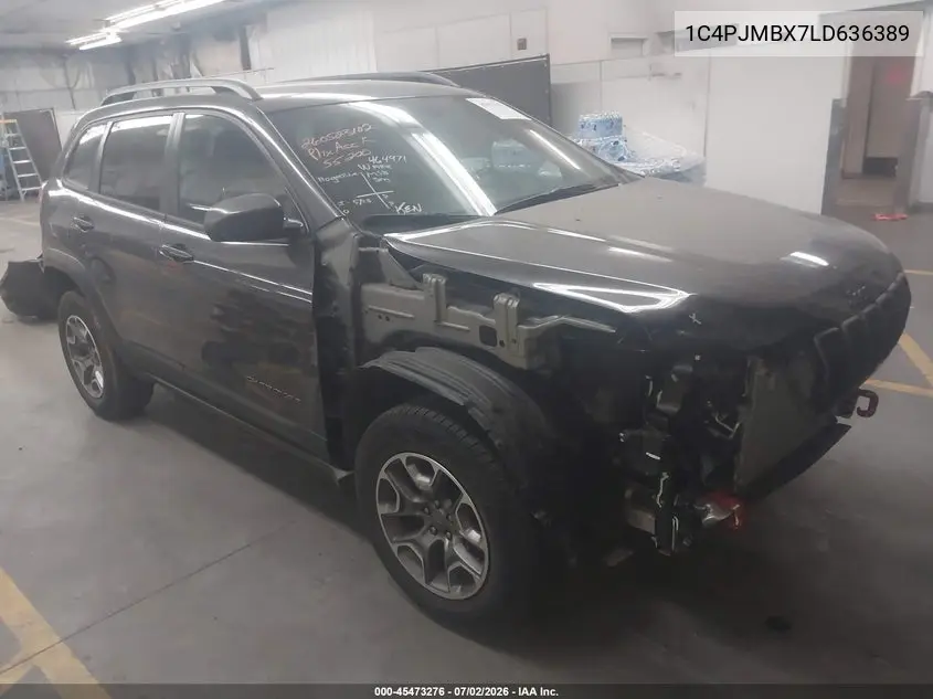 2020 Jeep Cherokee Trailhawk 4X4 VIN: 1C4PJMBX7LD636389 Lot: 45473276