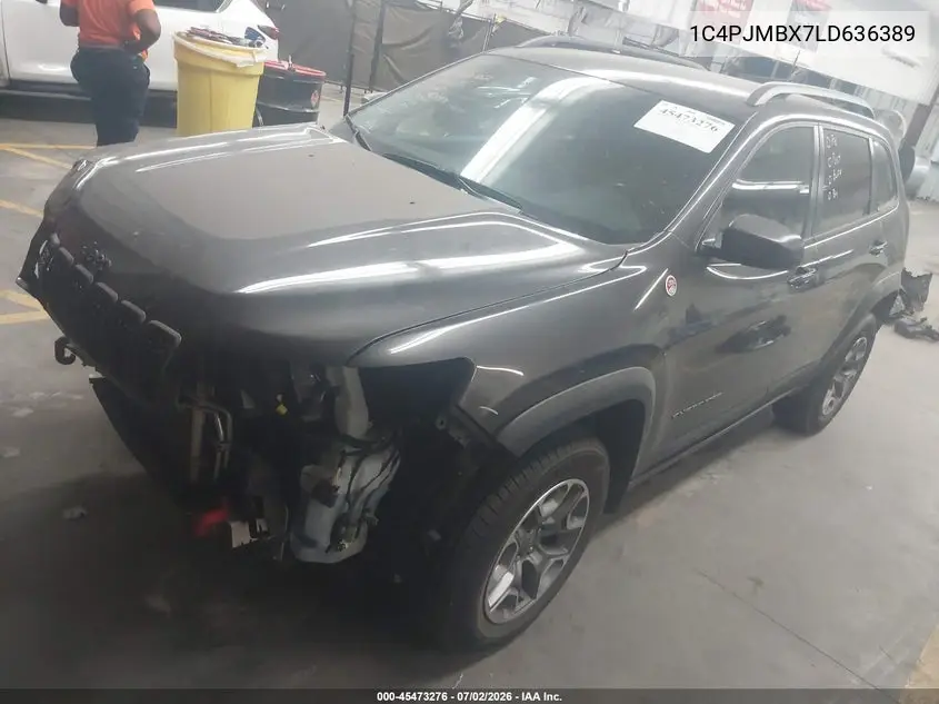 2020 Jeep Cherokee Trailhawk 4X4 VIN: 1C4PJMBX7LD636389 Lot: 45473276