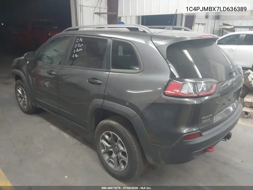 2020 Jeep Cherokee Trailhawk 4X4 VIN: 1C4PJMBX7LD636389 Lot: 45473276
