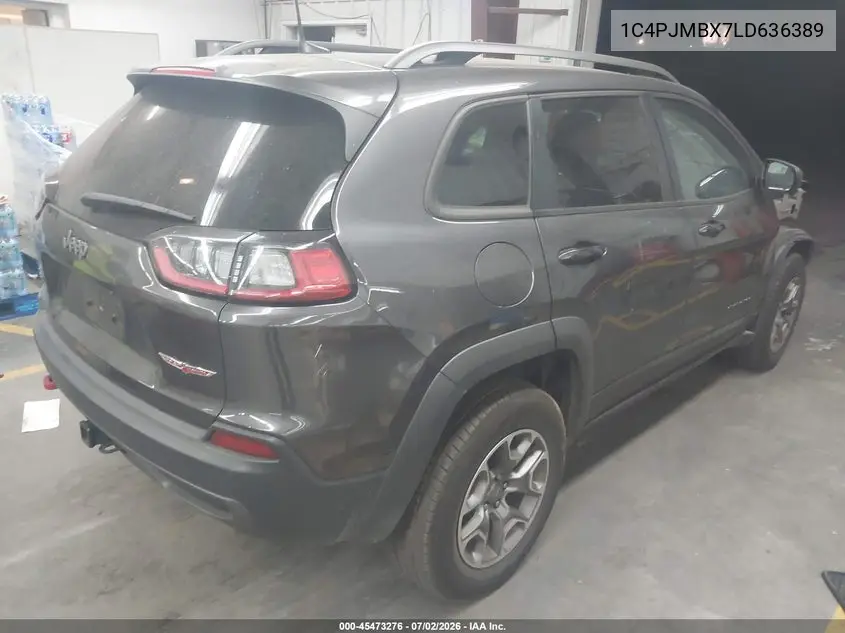 2020 Jeep Cherokee Trailhawk 4X4 VIN: 1C4PJMBX7LD636389 Lot: 45473276