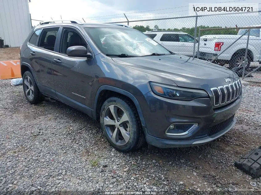 2020 Jeep Cherokee Limited Fwd VIN: 1C4PJLDB4LD504721 Lot: 45572118
