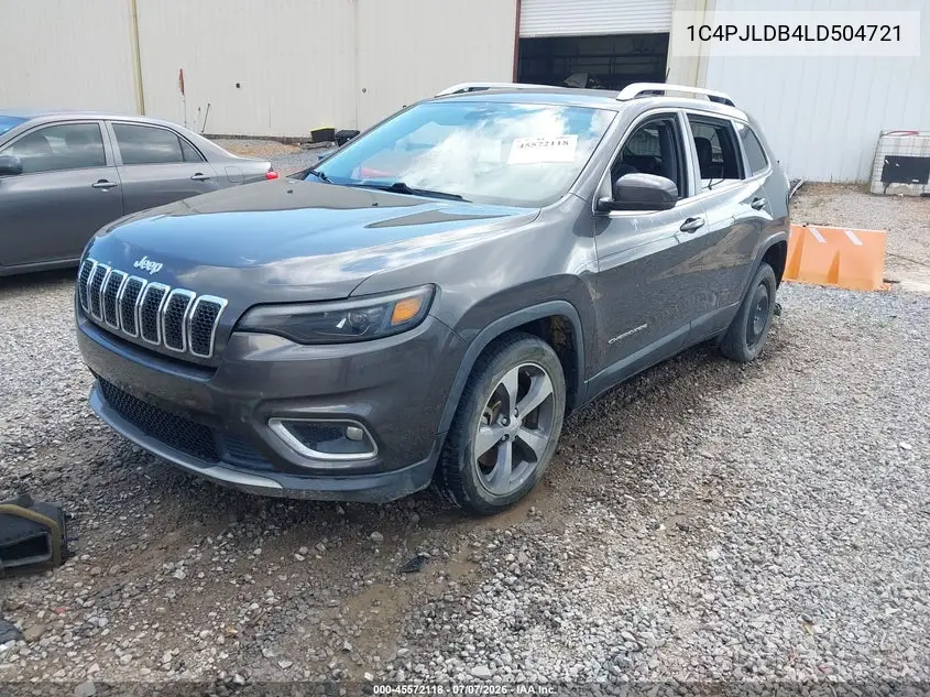 2020 Jeep Cherokee Limited Fwd VIN: 1C4PJLDB4LD504721 Lot: 45572118