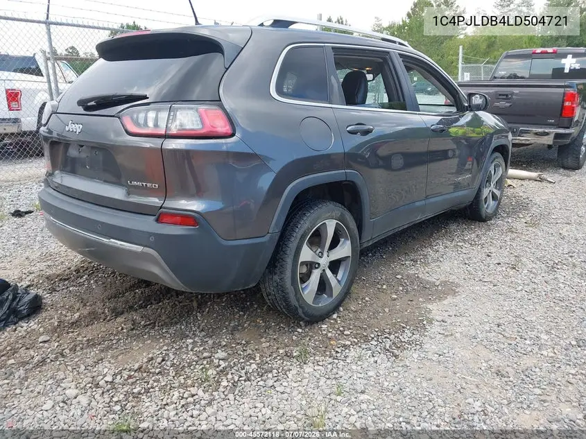 2020 Jeep Cherokee Limited Fwd VIN: 1C4PJLDB4LD504721 Lot: 45572118