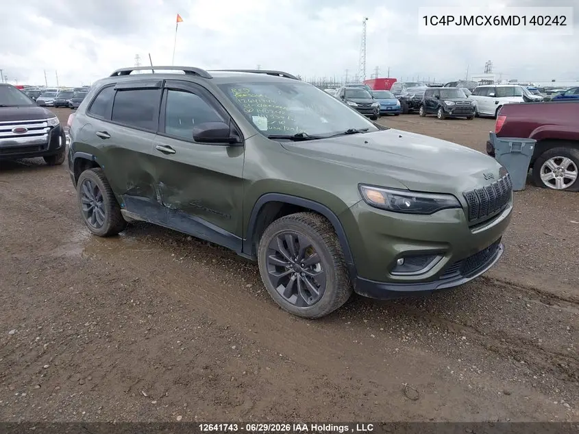 2021 Jeep Cherokee Latitude VIN: 1C4PJMCX6MD140242 Lot: 12641743