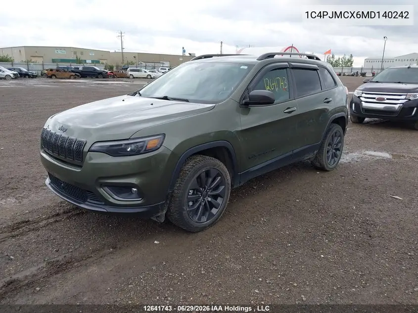 2021 Jeep Cherokee Latitude VIN: 1C4PJMCX6MD140242 Lot: 12641743
