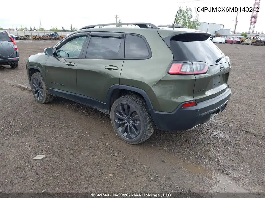 2021 Jeep Cherokee Latitude VIN: 1C4PJMCX6MD140242 Lot: 12641743