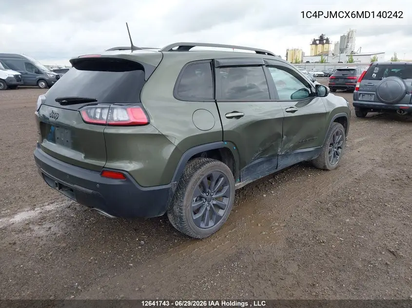 2021 Jeep Cherokee Latitude VIN: 1C4PJMCX6MD140242 Lot: 12641743