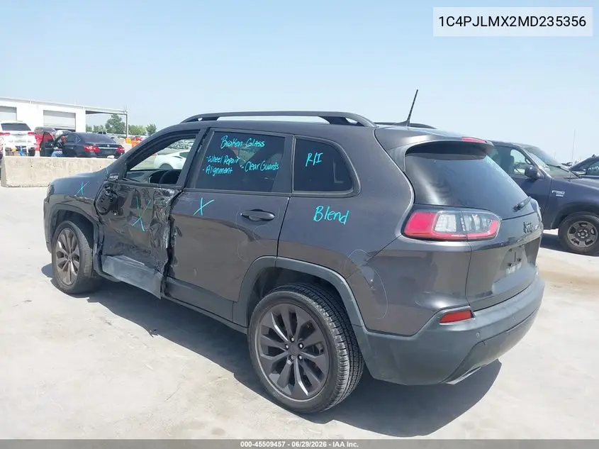 2021 Jeep Cherokee 80Th Anniversary Fwd VIN: 1C4PJLMX2MD235356 Lot: 45509457