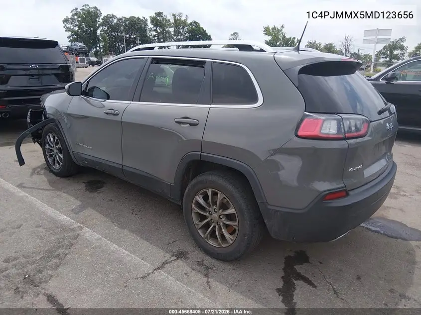 2021 Jeep Cherokee Latitude Lux 4X4 VIN: 1C4PJMMX5MD123656 Lot: 45669405