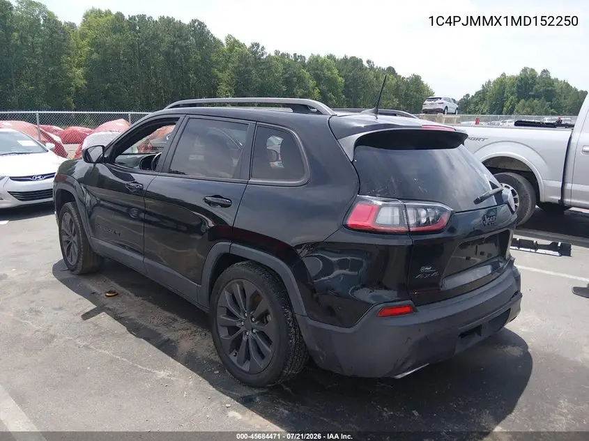 2021 Jeep Cherokee 80Th Anniversary 4X4 VIN: 1C4PJMMX1MD152250 Lot: 45684471