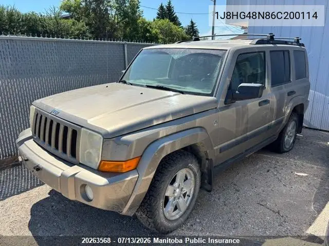 2006 Jeep Commander VIN: 1J8HG48N86C200114 Lot: 20263568