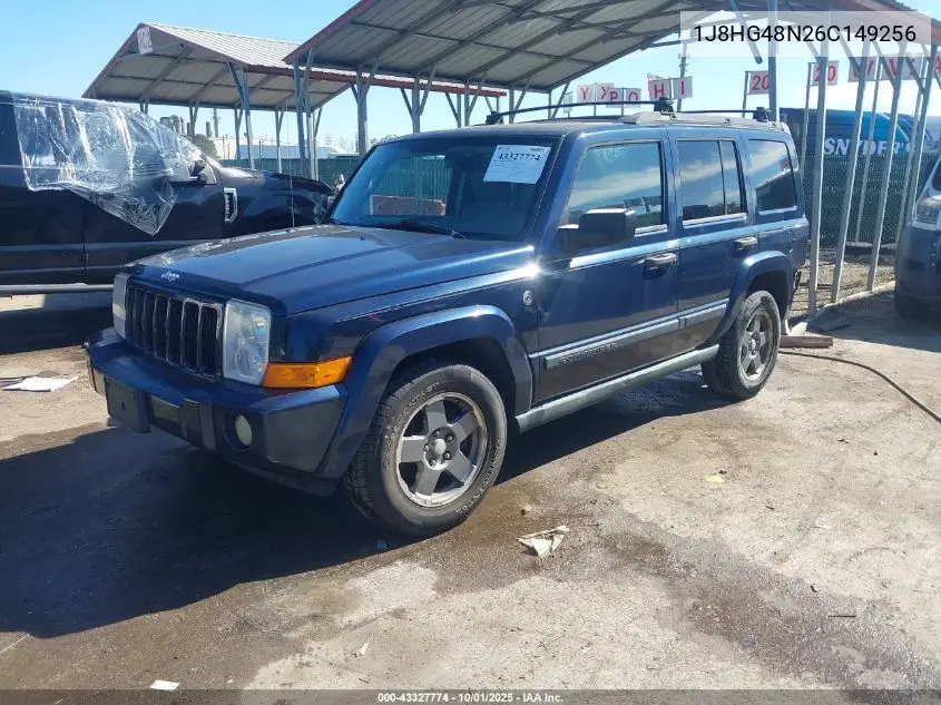 2006 Jeep Commander VIN: 1J8HG48N26C149256 Lot: 43327774