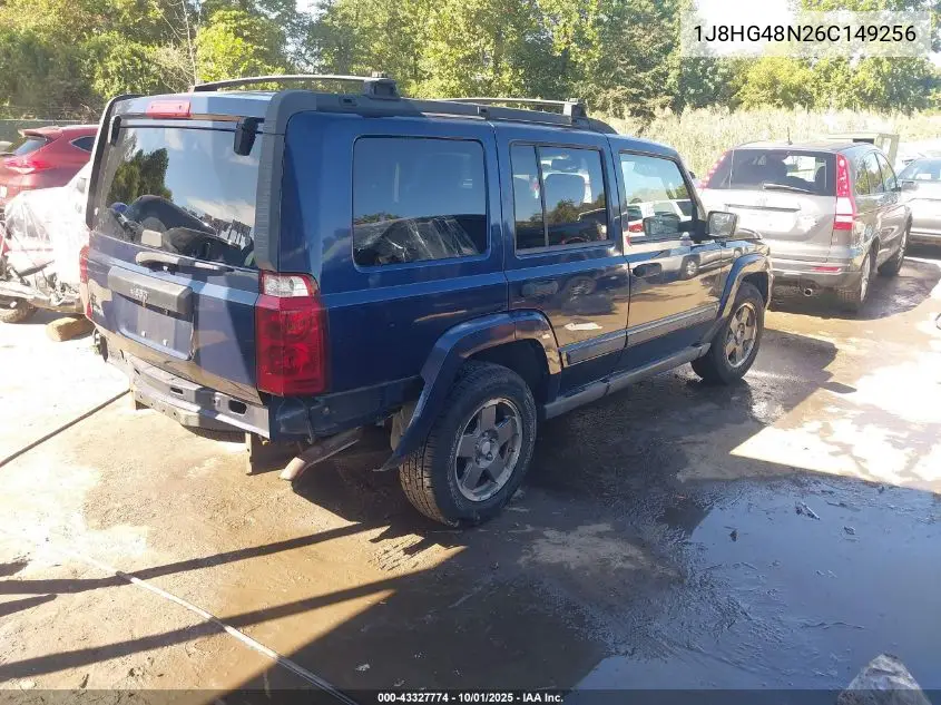 2006 Jeep Commander VIN: 1J8HG48N26C149256 Lot: 43327774