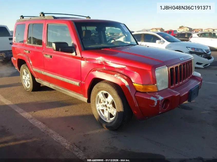 2006 Jeep Commander VIN: 1J8HG48N36C191371 Lot: 44099995