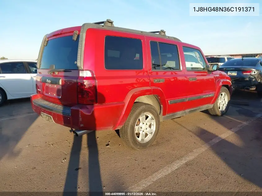 2006 Jeep Commander VIN: 1J8HG48N36C191371 Lot: 44099995