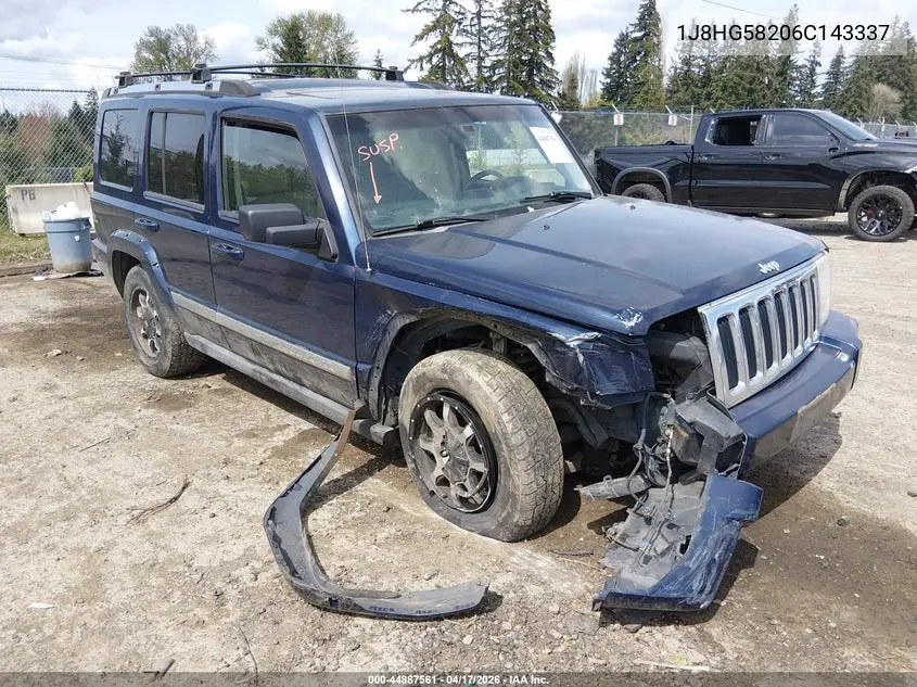 2006 Jeep Commander Limited VIN: 1J8HG58206C143337 Lot: 44887561