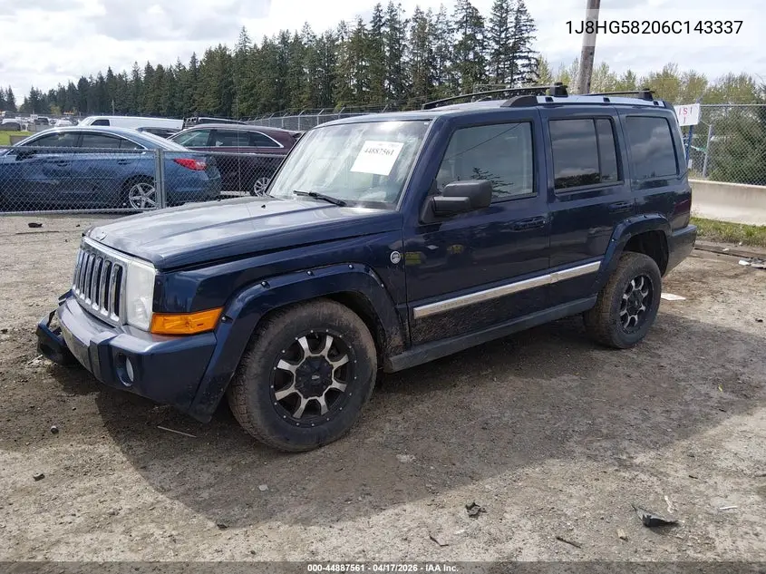 2006 Jeep Commander Limited VIN: 1J8HG58206C143337 Lot: 44887561