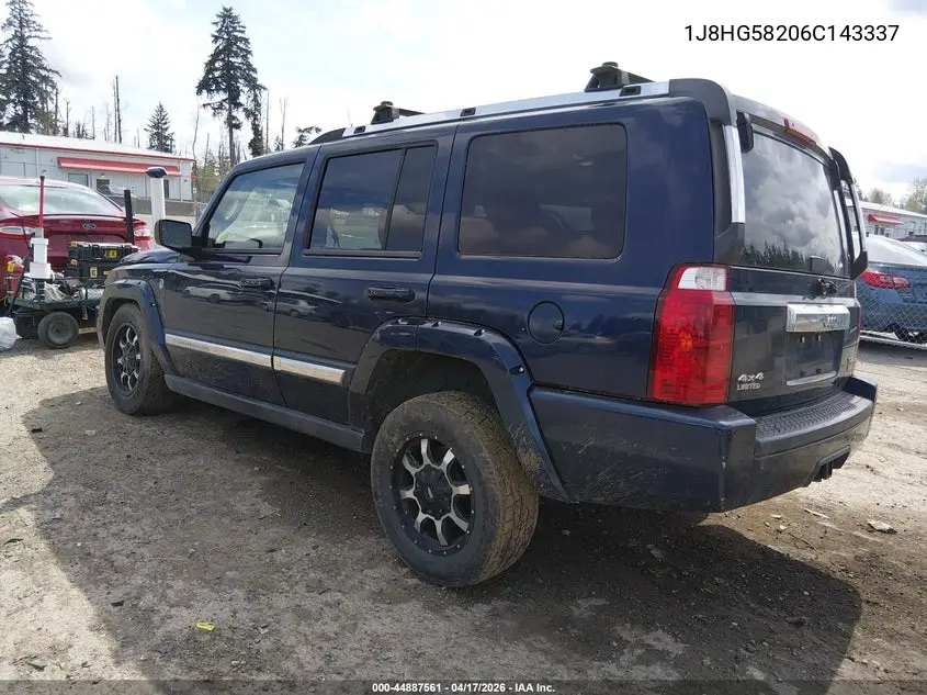 2006 Jeep Commander Limited VIN: 1J8HG58206C143337 Lot: 44887561