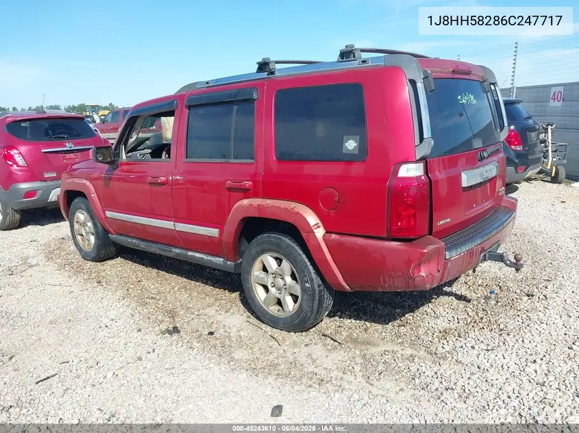 2006 Jeep Commander Limited VIN: 1J8HH58286C247717 Lot: 45243610