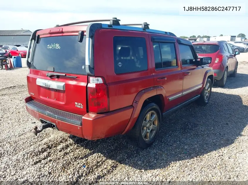 2006 Jeep Commander Limited VIN: 1J8HH58286C247717 Lot: 45243610