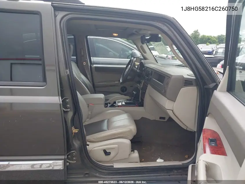 2006 Jeep Commander Limited VIN: 1J8HG58216C260750 Lot: 45275523
