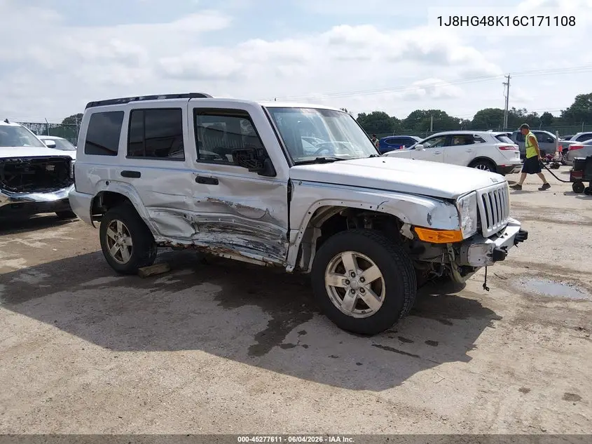 2006 Jeep Commander VIN: 1J8HG48K16C171108 Lot: 45277611