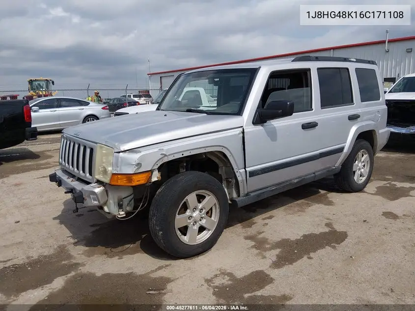 2006 Jeep Commander VIN: 1J8HG48K16C171108 Lot: 45277611
