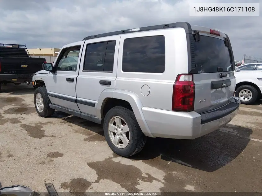 2006 Jeep Commander VIN: 1J8HG48K16C171108 Lot: 45277611