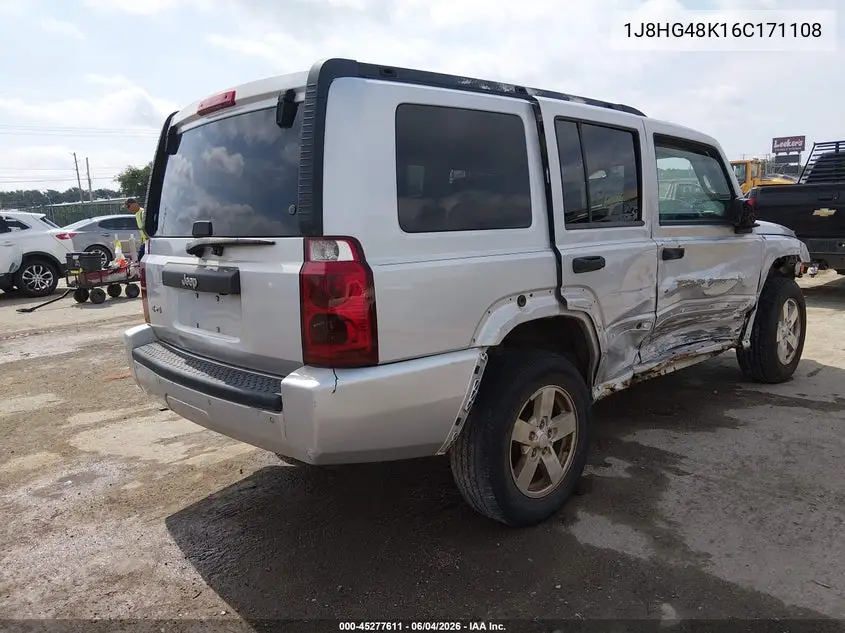 2006 Jeep Commander VIN: 1J8HG48K16C171108 Lot: 45277611
