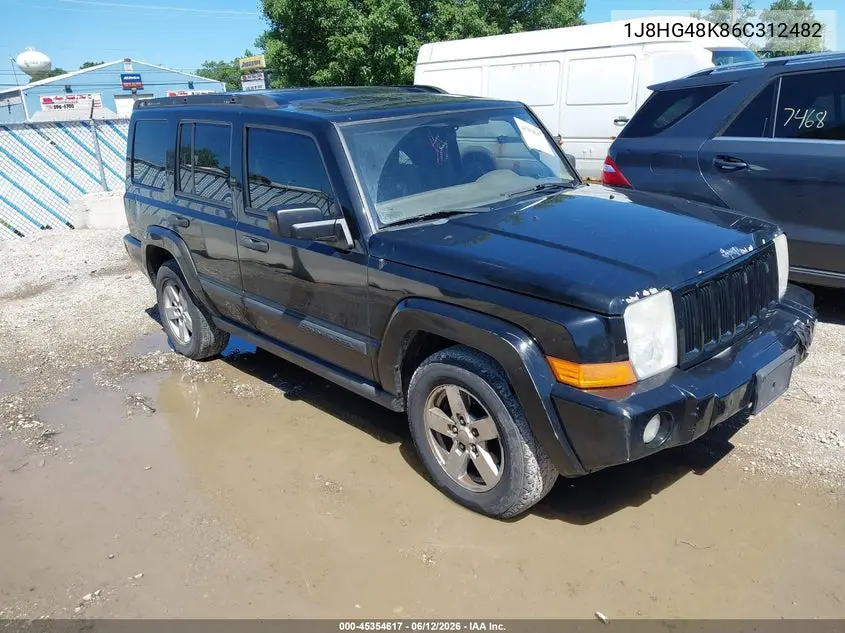 2006 Jeep Commander VIN: 1J8HG48K86C312482 Lot: 45354617