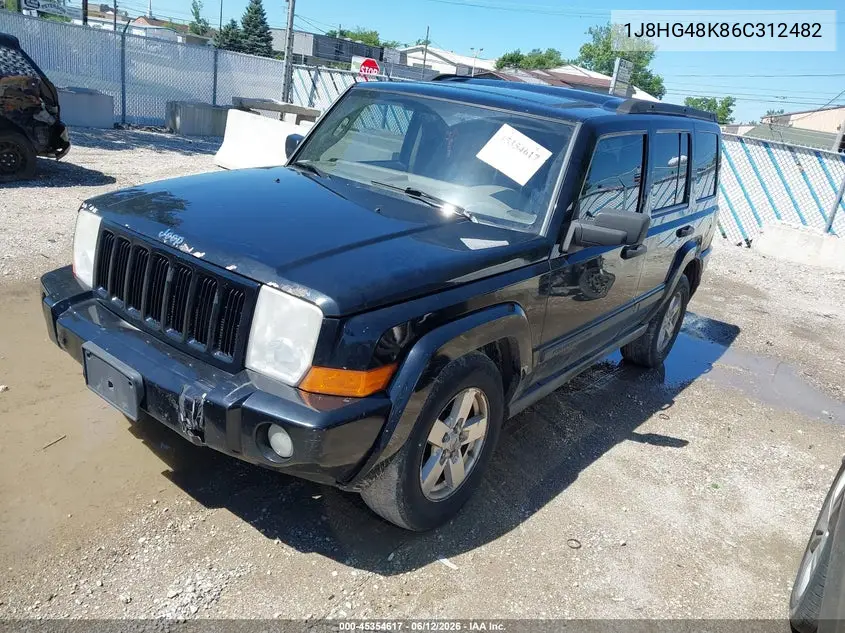 2006 Jeep Commander VIN: 1J8HG48K86C312482 Lot: 45354617