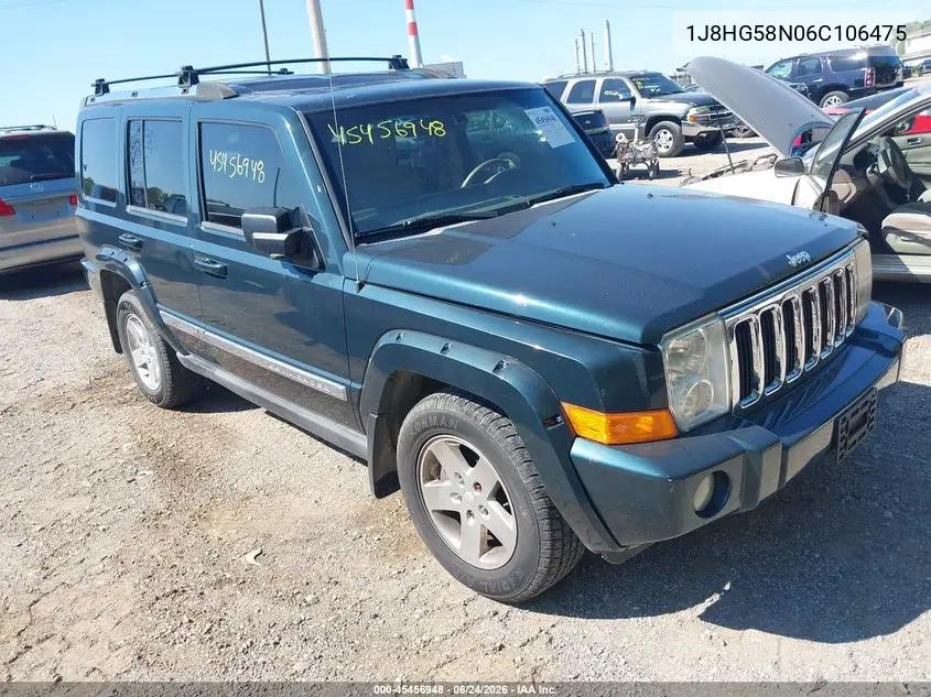 2006 Jeep Commander Limited VIN: 1J8HG58N06C106475 Lot: 45456948