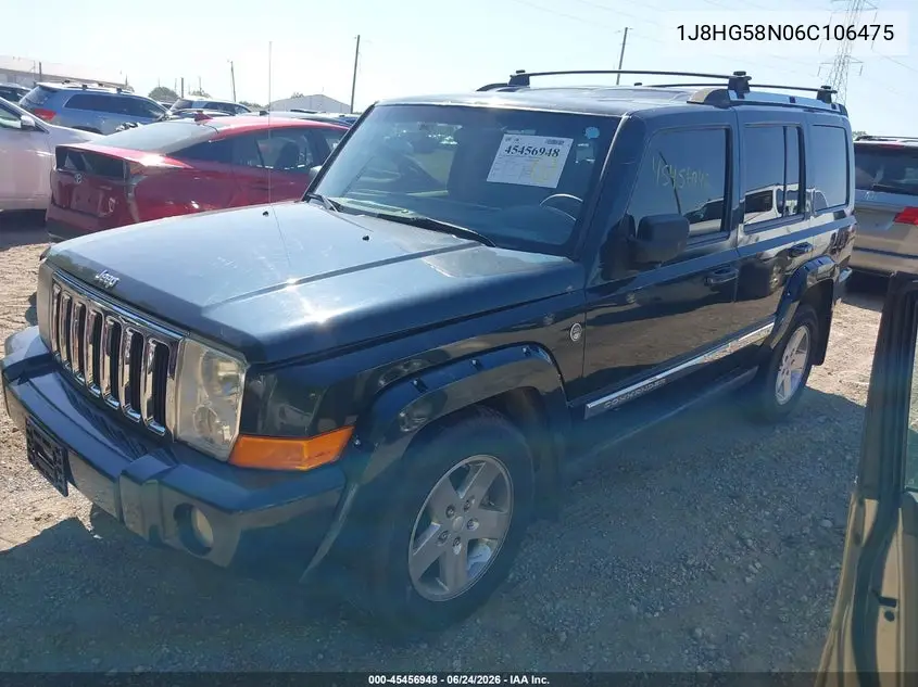 2006 Jeep Commander Limited VIN: 1J8HG58N06C106475 Lot: 45456948