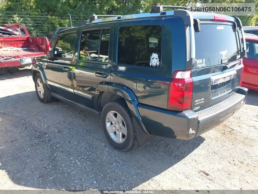 2006 Jeep Commander Limited VIN: 1J8HG58N06C106475 Lot: 45456948