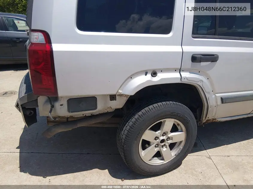 2006 Jeep Commander VIN: 1J8HG48N66C212360 Lot: 45515580