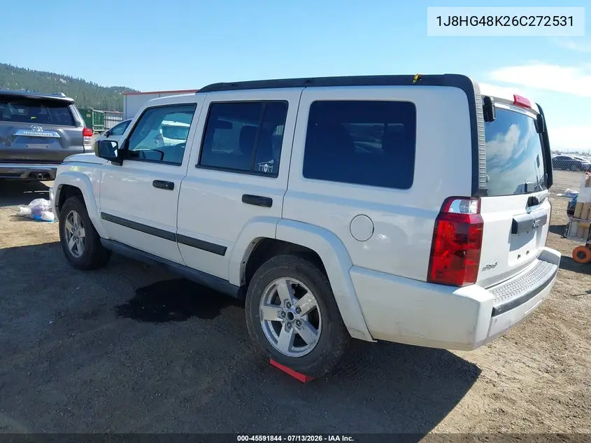 2006 Jeep Commander VIN: 1J8HG48K26C272531 Lot: 45591844