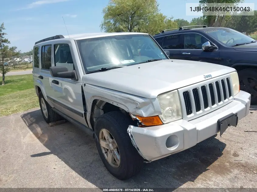 2006 Jeep Commander VIN: 1J8HG48K46C150043 Lot: 45605378