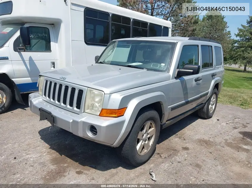 2006 Jeep Commander VIN: 1J8HG48K46C150043 Lot: 45605378