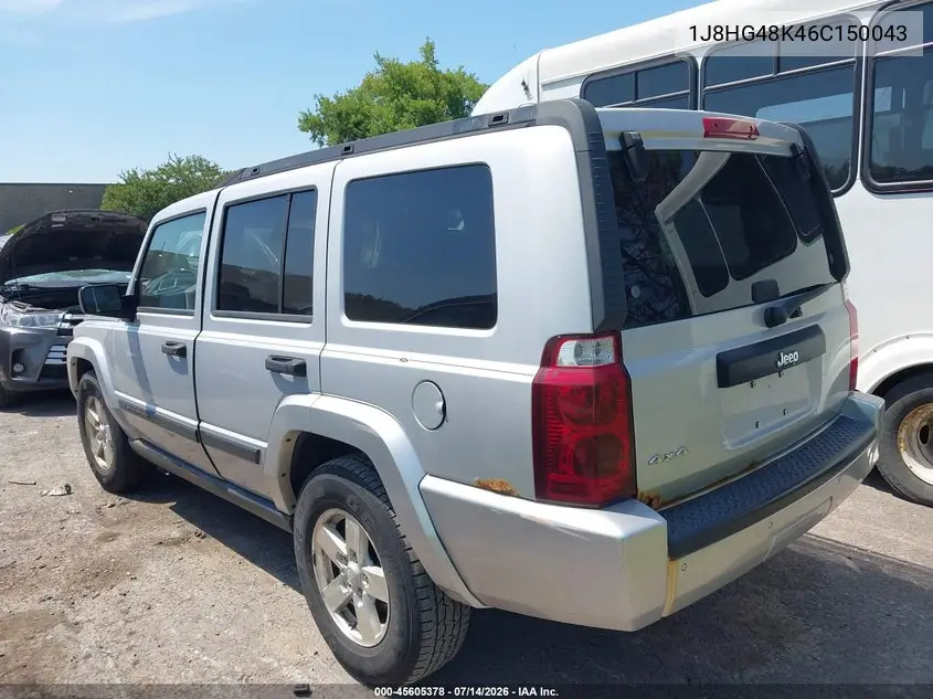 2006 Jeep Commander VIN: 1J8HG48K46C150043 Lot: 45605378
