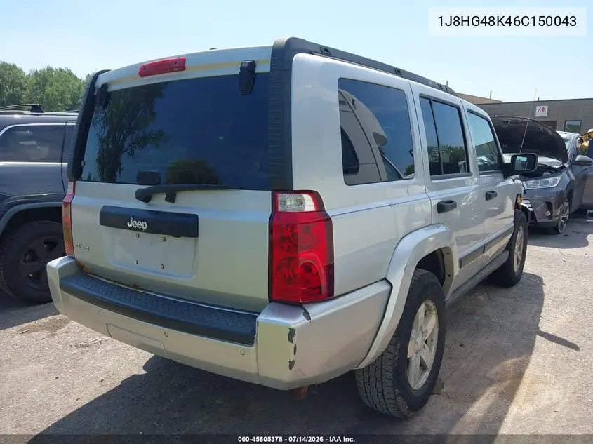 2006 Jeep Commander VIN: 1J8HG48K46C150043 Lot: 45605378