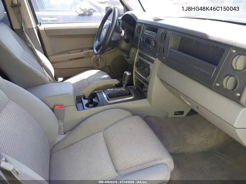 2006 Jeep Commander VIN: 1J8HG48K46C150043 Lot: 45605378
