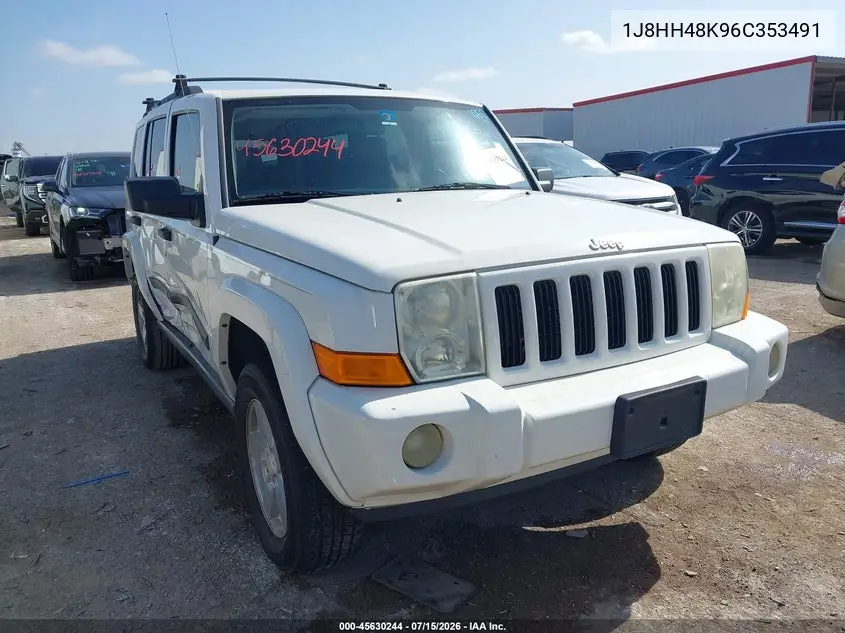 2006 Jeep Commander VIN: 1J8HH48K96C353491 Lot: 45630244