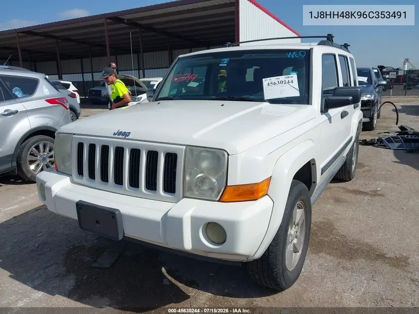 2006 Jeep Commander VIN: 1J8HH48K96C353491 Lot: 45630244